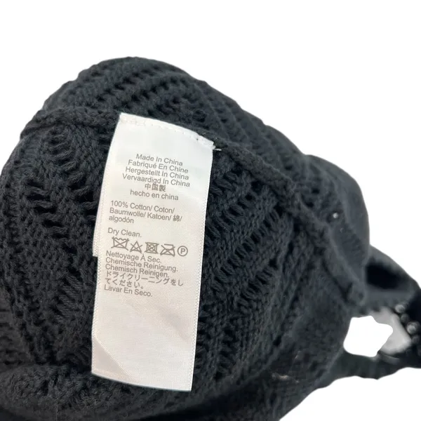 J. Crew Limited Edition Crochet‎ Maxi Sweater Dress Black Size Large - Image 14