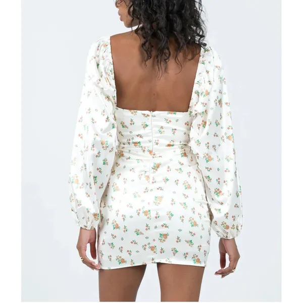 Princess Polly LILLIE LONG SLEEVE MINI DRESS FLORAL Size 2 - Image 8