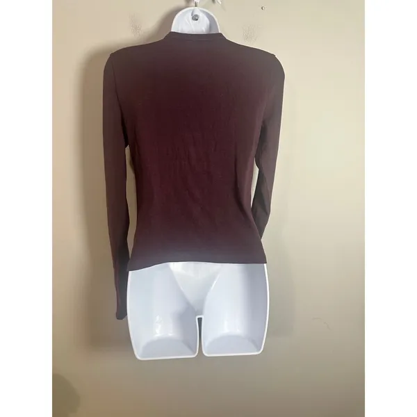 Gap Modern Crewneck Cardigan Burgundy Maroon Slim Fit Small NWOT - Image 7