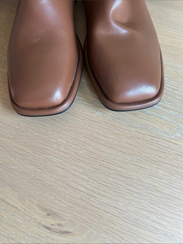 Torgeis Women's Genevieve Over The Knee Boots, Cognac, size 7.5, NWT no box - Image 10