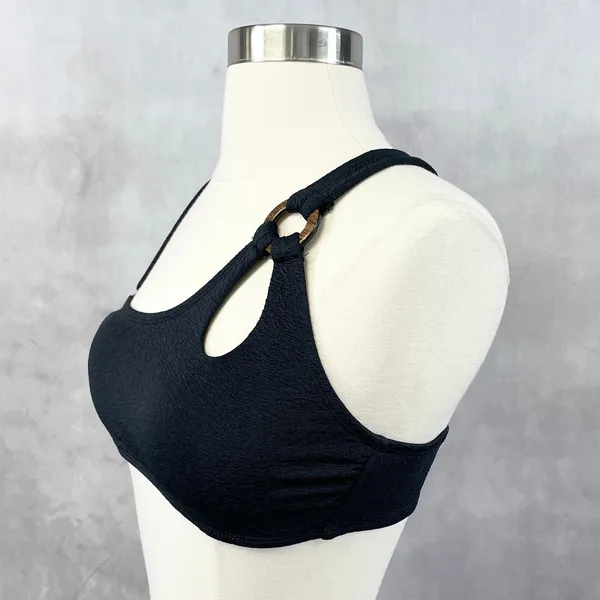 Time and Tru Bikini Top Women Small One Shoulder O-Ring Minimal Swim‎ Indie - Image 2