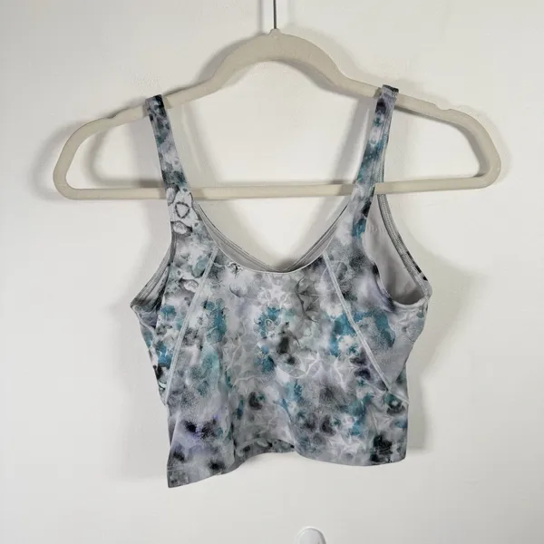 Lululemon Align Tank Light Support Kaleidofloral Blue‎ Gym Workout Womens 6 - Image 4