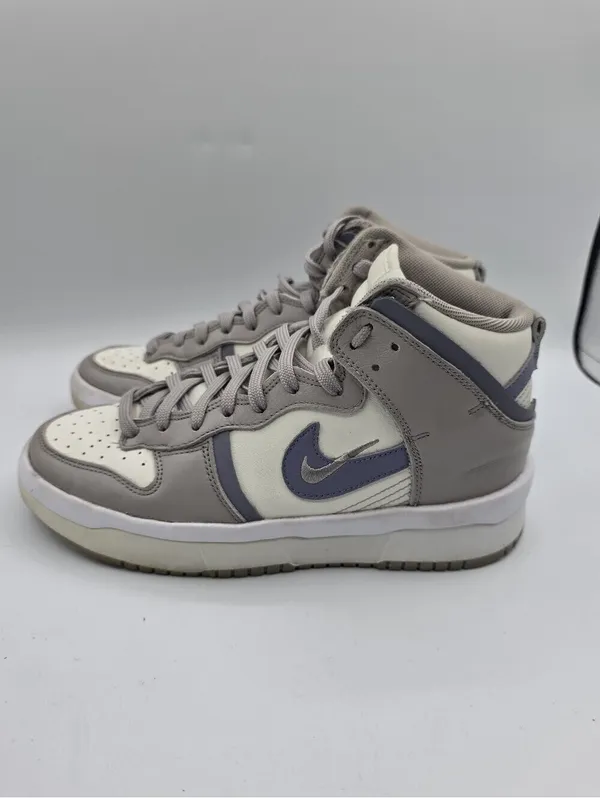 Womens NIKE DUNK HIGH UP SAIL IRON White PURPLE GREY Size 8 grunge Streetwear - Image 4