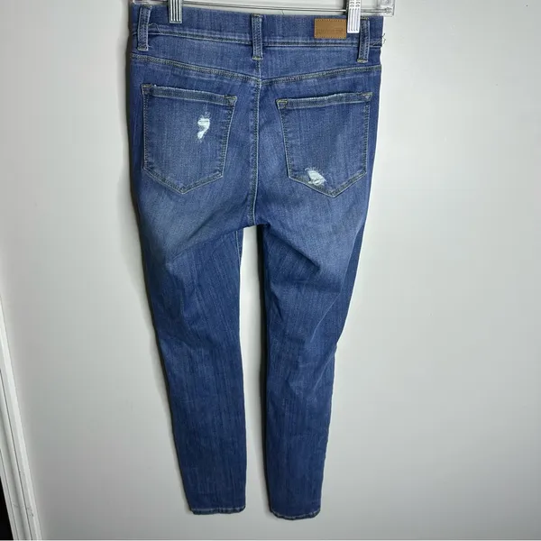 Judy Blue Size 3/26 High‎ Waisted Distressed Skinny Fit Pull On Jeans Stretch - Image 5