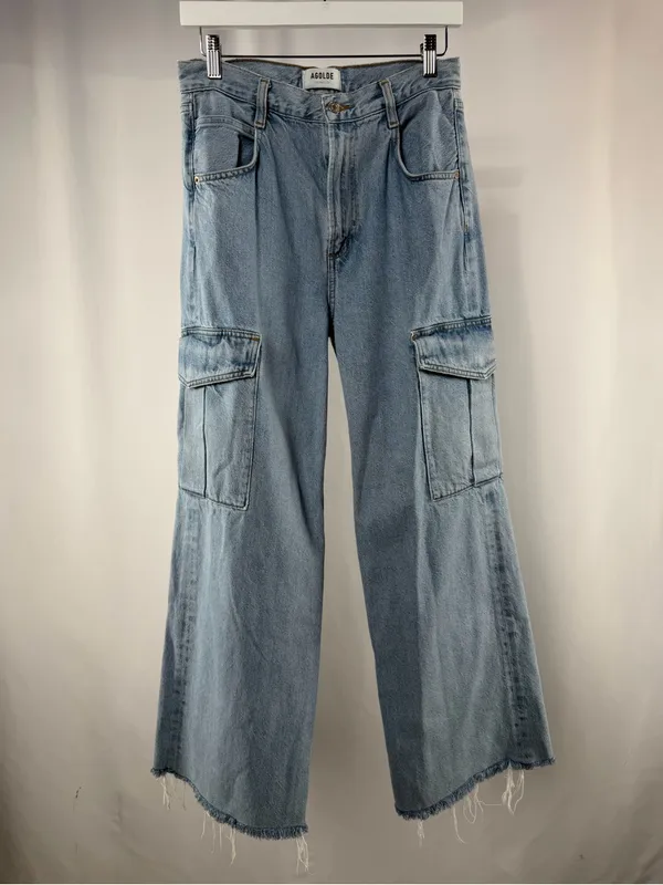 AGOLDE Minka Cargo Jeans in Realm‎ Light Blue Size 26 - Image 4