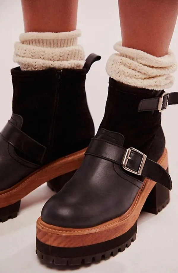 🆕 FREE PEOPLE | CARTER CROP PLATFORM BOOT | BLACK | SIZE: US 8 - Image 2