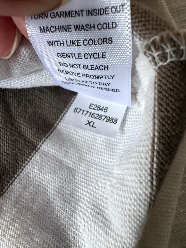 AYR The Practice Tee Stripe Dime Knit, XL - Image 10