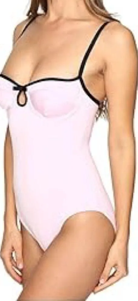 KATE SPADE Pink Underwire One Piece Lined Swimsuit XL - Image 2