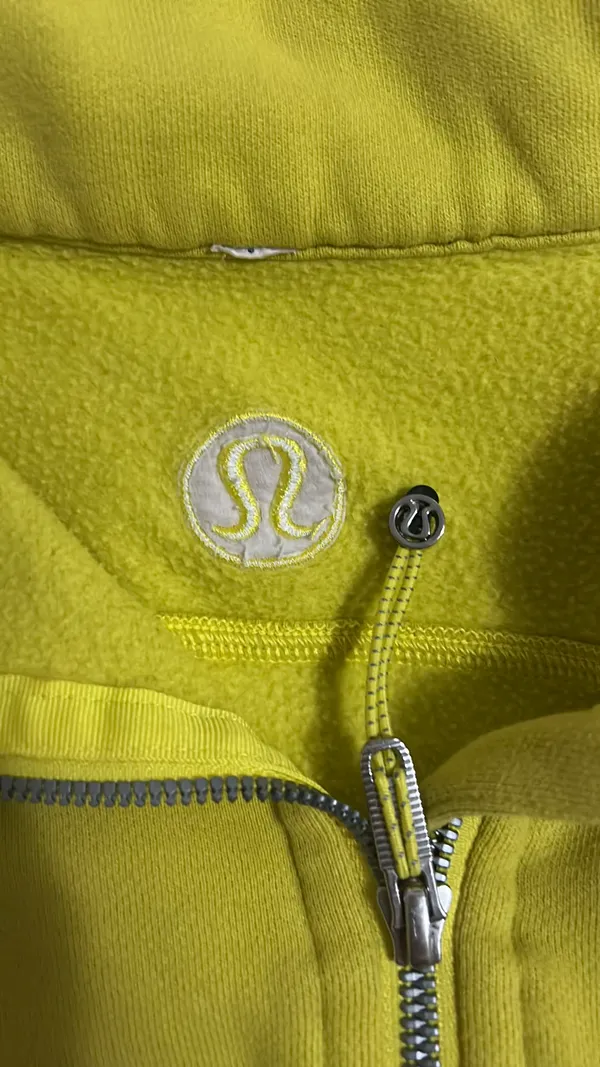 Yellow Lululemon Scuba Half-Zip cropped xs/s - Image 3