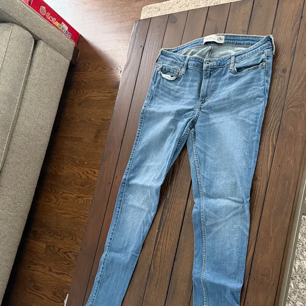 Abercrombie & Fitch Super Skinny Jeans Size 14 High Rise Stretch Denim Women - Image 2