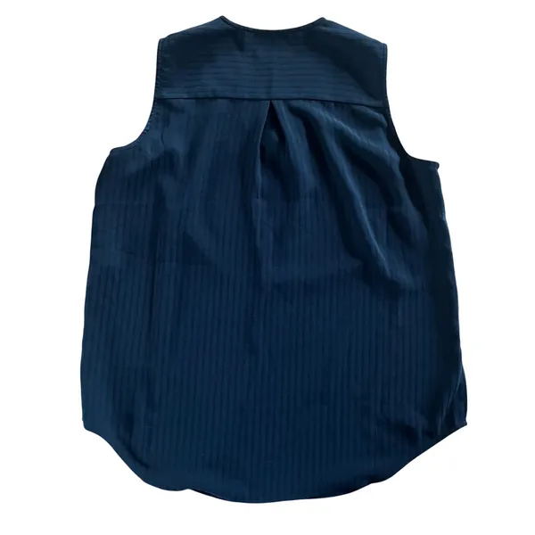 Adrianna Papell Professional Black V-Neck Pleat Back Blouse | Women's S - Image 4