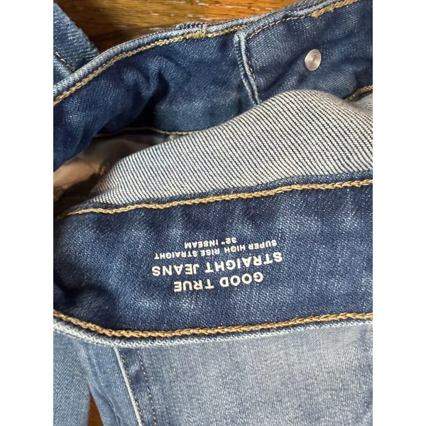 Good American Good True Straight Jeans Super High Rise Blue Indigo1243 Size 2/26 - Image 6