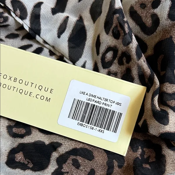 White Fox Boutique like a dime leopard halter top - Image 6