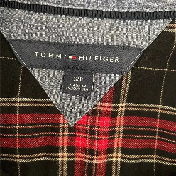 Tommy Hilfiger Women Dark Academia Preppy Plaid Button Down Shirt S Red Heritage - Image 6