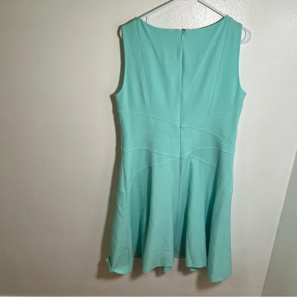 Lauren Ralph Lauren‎ Women's Size 14 Sleeveless Dress Mint Green A-Line Boatneck - Image 6