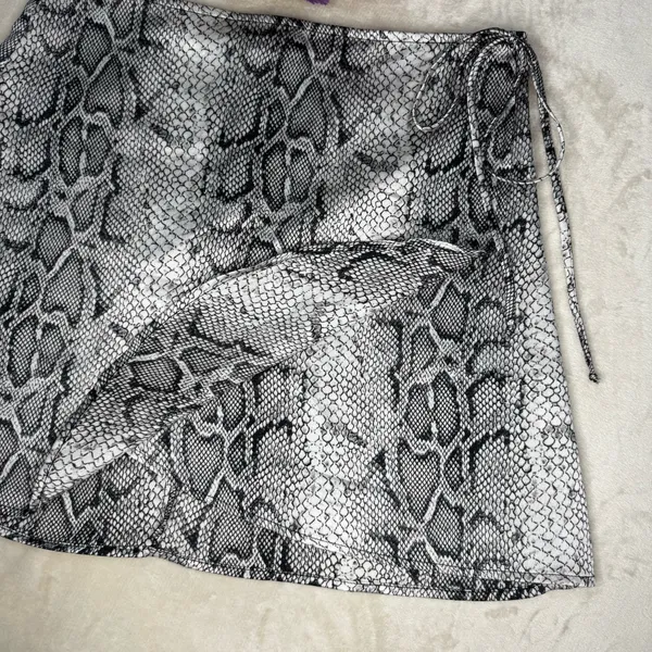 Altard State Black and White Snake Print Skirt - Image 6