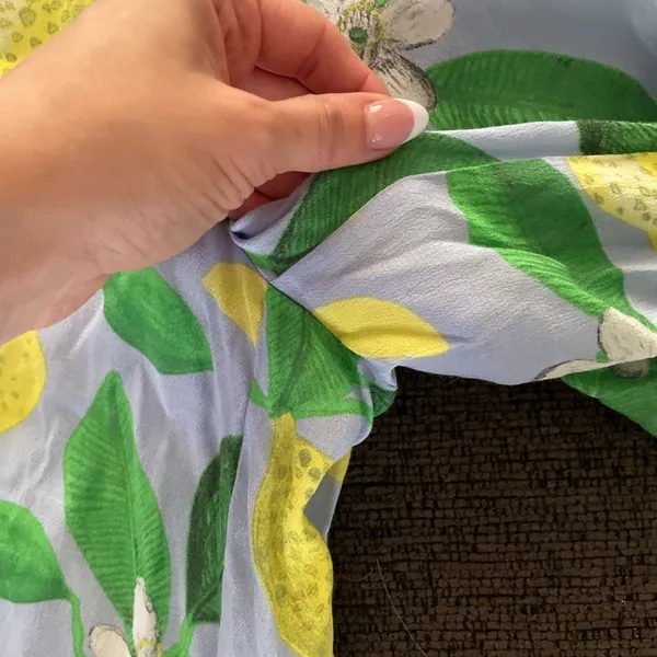 Anthropologie Maeve Lemon Grove Strapless‎ Belted Romper Sz 0 Crop Flowy - Image 3