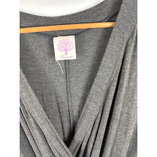 Freeloader Dark Grey V Neck Cap Sleeve slouchy Jumpsuit Size Small - Image 3
