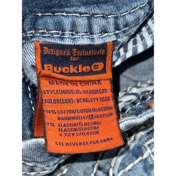 Rock Revival Jeans‎ Womens Blue Scarlett Easy Crop Wash Denim Size 26 - Image 9