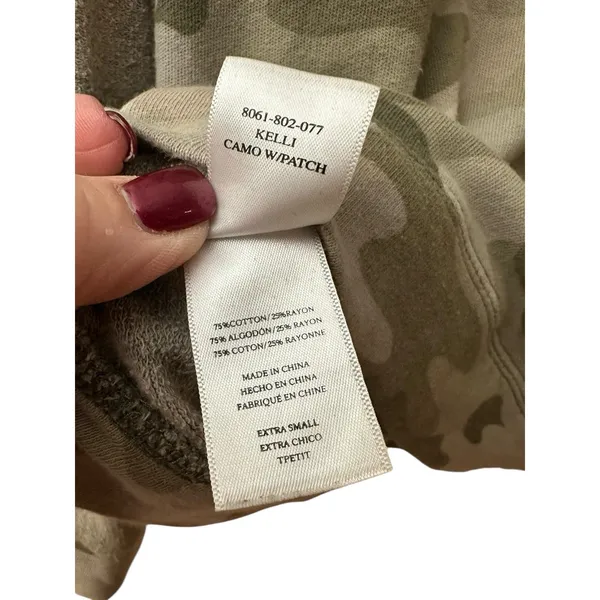Rails Kelli Camo Sweatshirt Military Patch Detail‎ Size XS Camouflage #A6-2 - Image 10