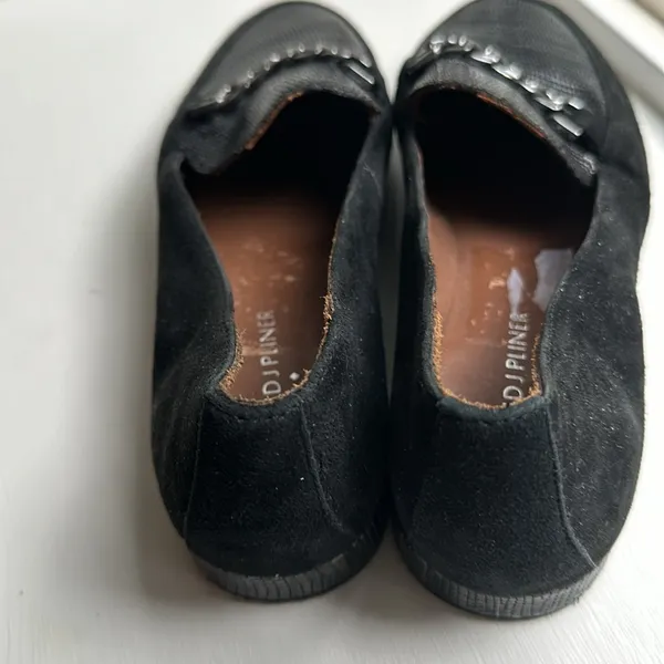 Leather/suede loafers chain Black Size 6 - Image 4