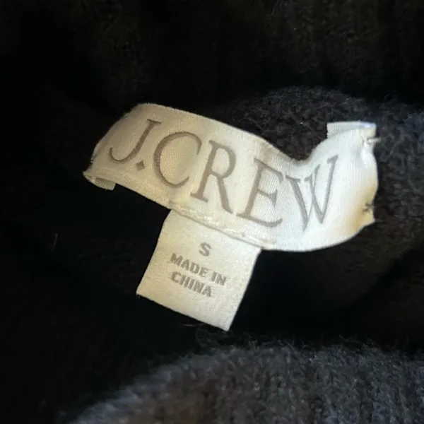 J.Crew Black Turtleneck Sweater in Supersoft Yarn Wool Alpaca Blend Size Small‎ - Image 4