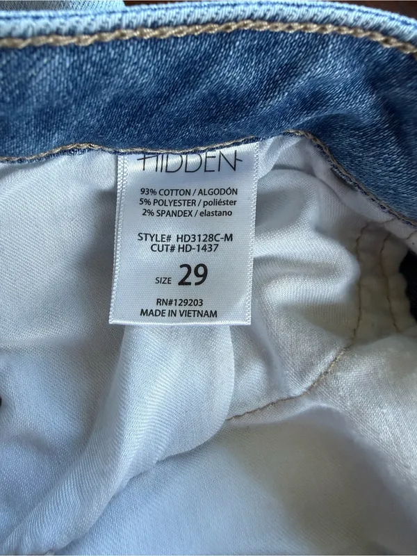 Hidden Happi Cropped Flare Stretch Jean boho festival denim distressed 29 - Image 6