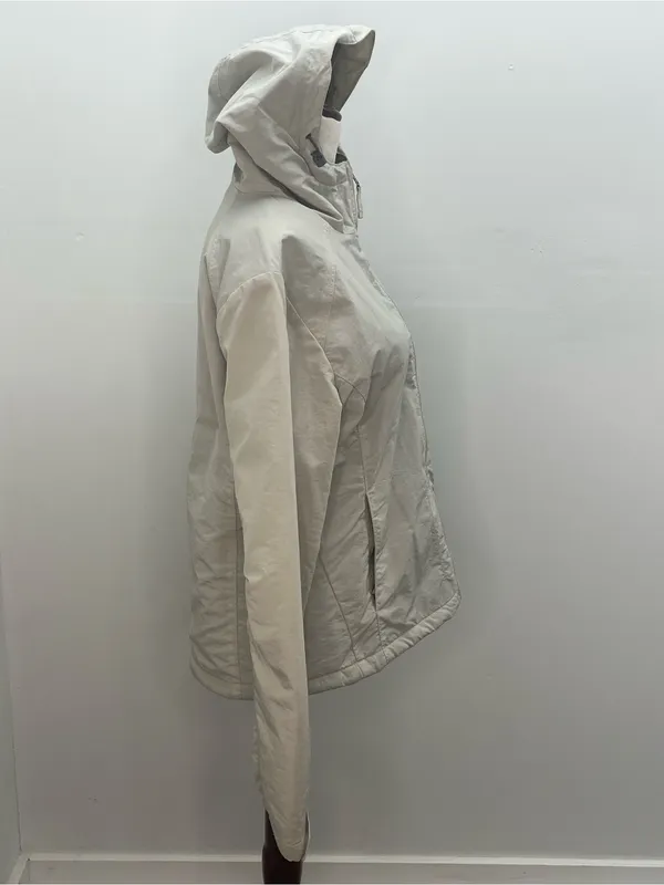 Eddie Bauer Womens Gray Hooded Thermore Insulated Fleece Lined Jacket Small - Image 7