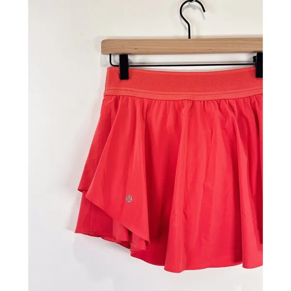 Lululemon Womens Skort Red Court Rival Swift High Rise Mini Skirt Lined Size 6 - Image 7