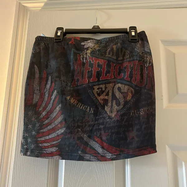 Affliction American Eagle Mini Skirt NWT - Image 2