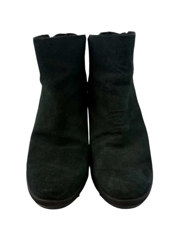 Sorel Joan of Arctic Wedge II Chelsea Boots Women’s Size 9.5 Black Suede Leather - Image 5