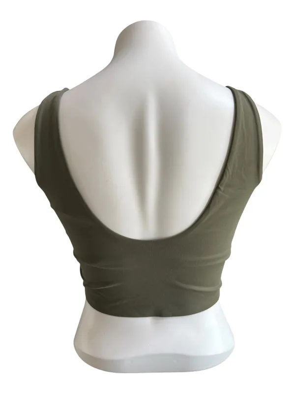 RAYN Crop Tank Top Medium Green NWT - Image 2