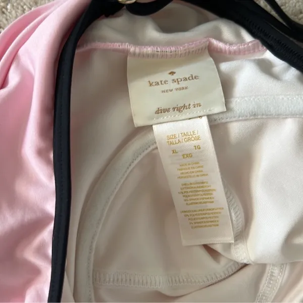 KATE SPADE Pink Underwire One Piece Lined Swimsuit XL - Image 6