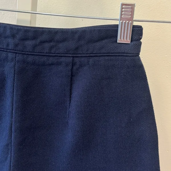 Zara Basic Navy Blue High Waisted Textured Pique Shorts Womens‎ Size Small 26 - Image 4