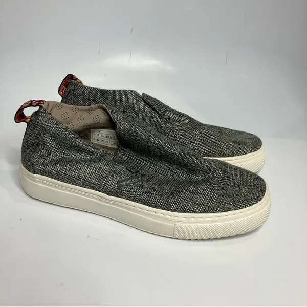 Hey Dude Peyton slip on shoes in linen gray black size‎ 8 - Image 3