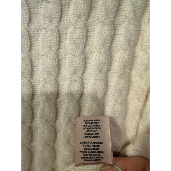 Philosophy Republic Clothing Cream Cable Knit Mock Neck Sweater‎ Small - Image 7