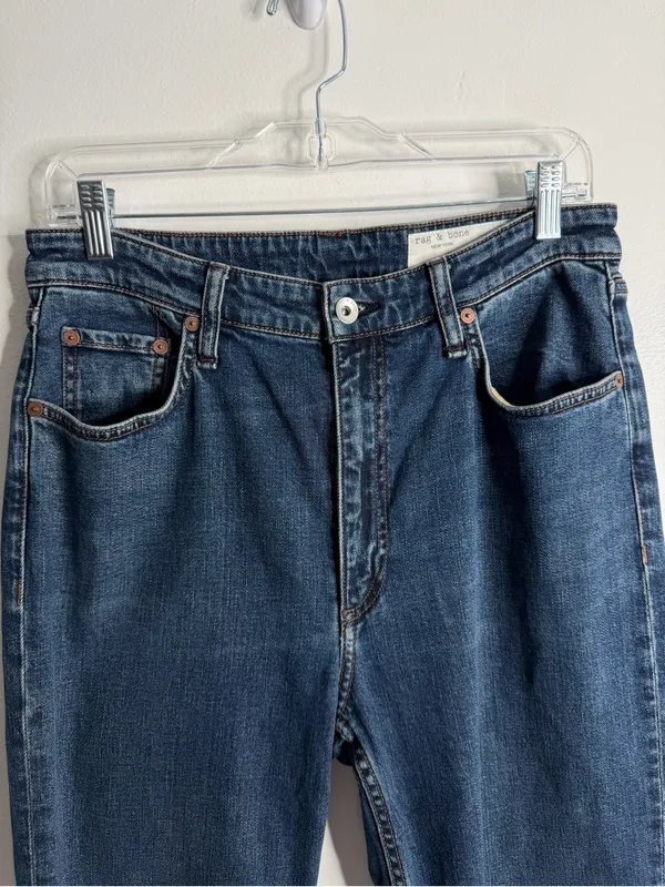 Rag & Bone Casey High Rise Ankle Flare Chelsea Wash Size 30 Minimalist Casual - Image 8