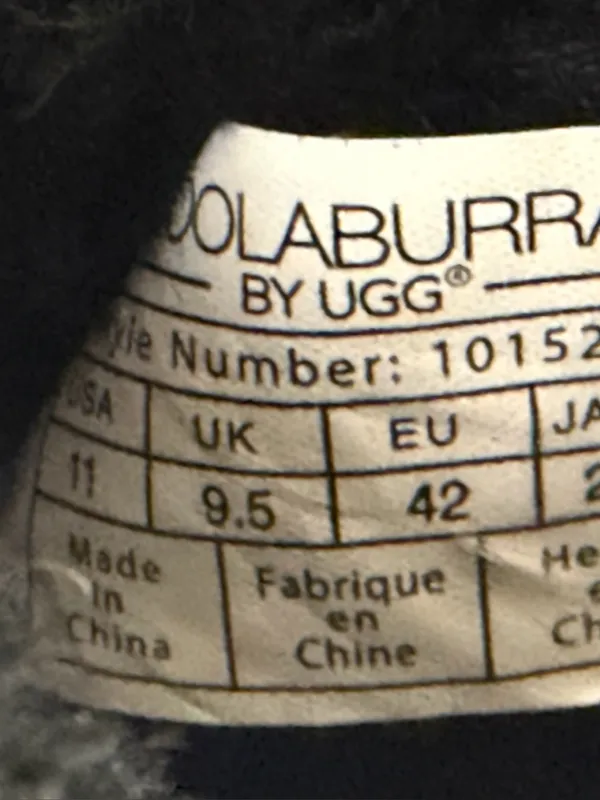 KOOLABURRA by UGG Black Victoria Mini Short Suede Shearling Ankle Boots Size 11 - Image 7