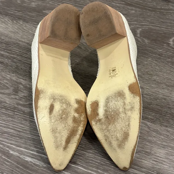 Kaanas Morellino Snake Embossed Leather Ankle Booties Cream White Pointed Toe 10 - Image 7