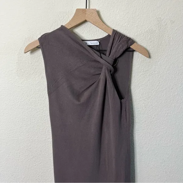 Zara Twist Knote Neck Knit‎ Midi Dress Womens Size S - Image 4