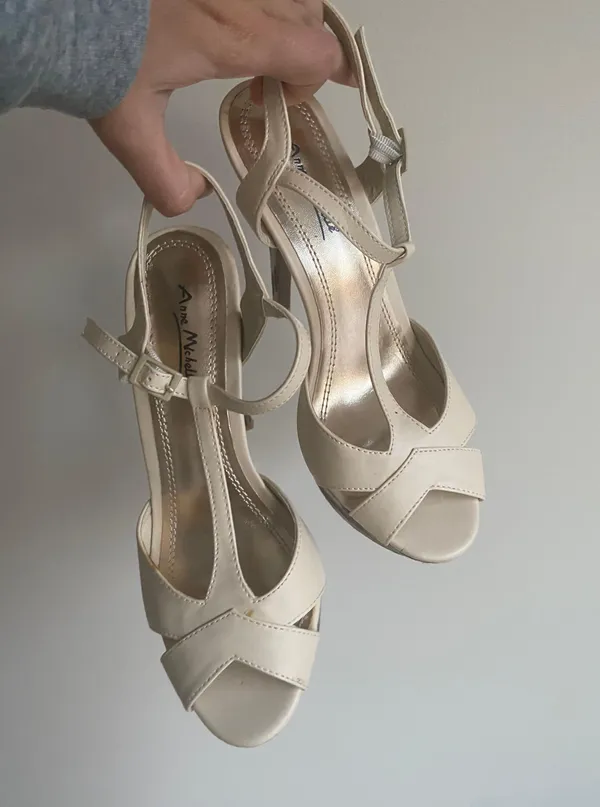 Beige Funky High Heeled Platforms - Image 4
