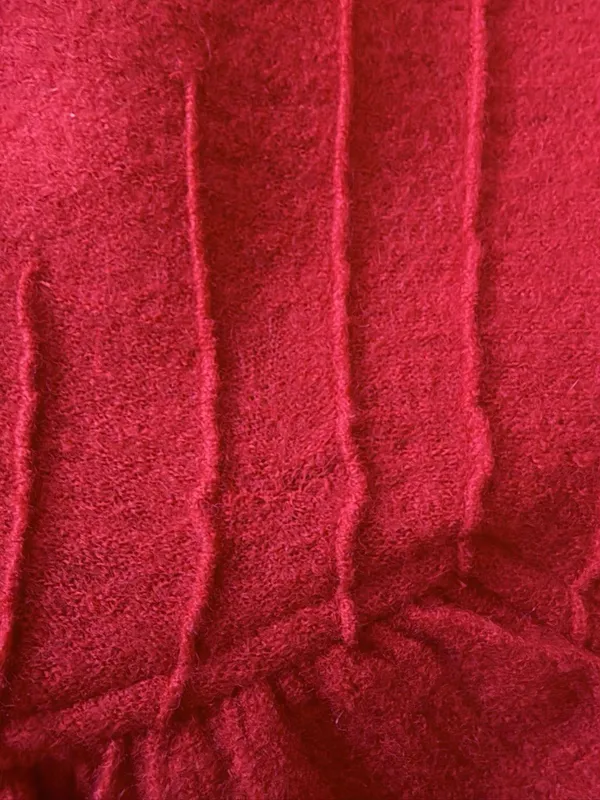 Fever Red 100% Wool Ruffle Peplum Jacket Size XL - Image 10