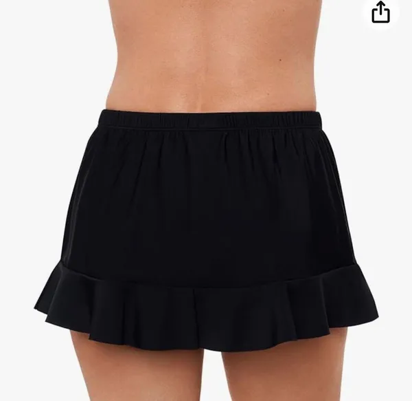 Aqua Green Women's Standard Ruffle Skirted Bottom - Image 3