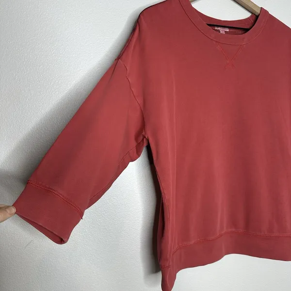Vintage Y2K Gap 100% Cotton Crewneck Sweatshirt Red Plaid Sz M Cabincore Preppy - Image 5