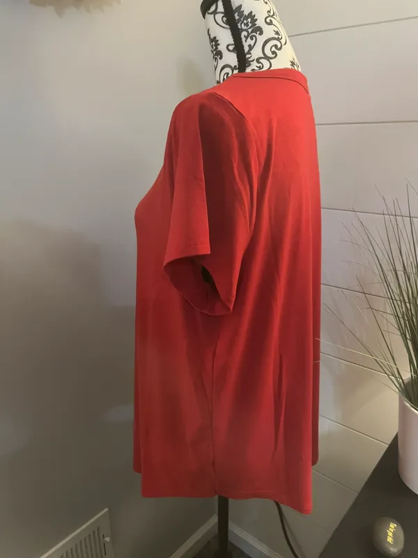 Size XL Red Short Sleeve T Shirt - Image 4