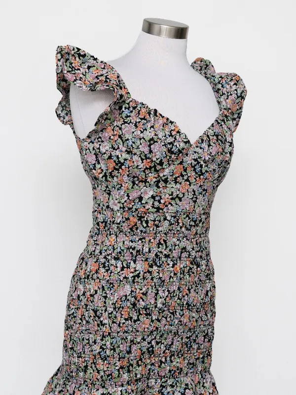 Free the Roses - Floral Smocked Mini Dress‎ - Image 5