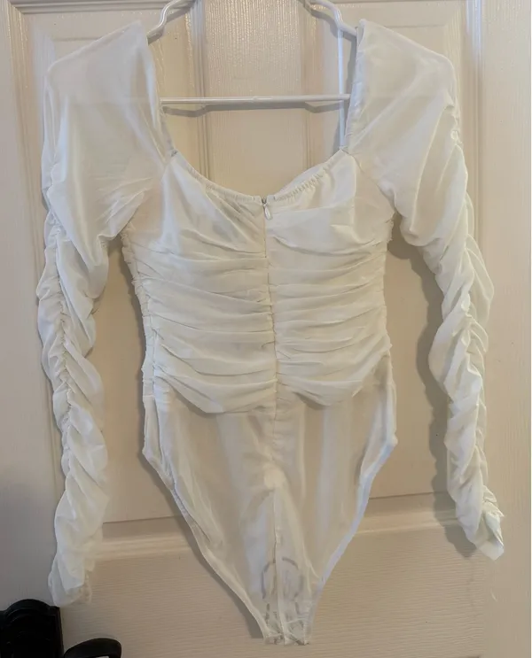 Princess Polly Bodysuit White Mesh - Image 3