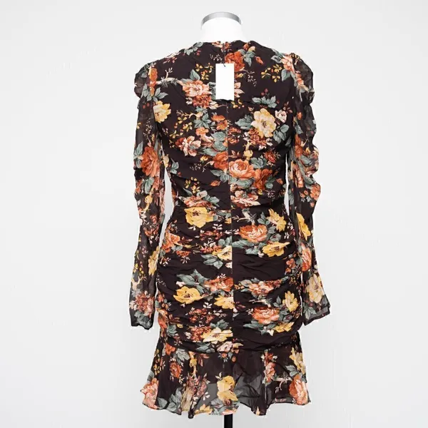 Veronica Beard. Hedera Silk Floral‎ Mini Dress. - Image 5