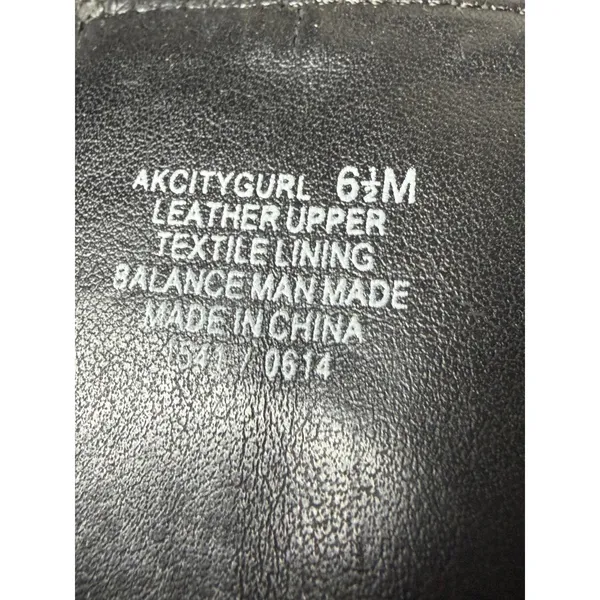 Anne Klein Black Leather Over The Knee Boots Mixed Media Flat Riding Boot 6.5 - Image 12
