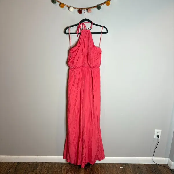 NWT Petal & Pup Dionne Halter Jumpsuit in Flamingo - Image 2